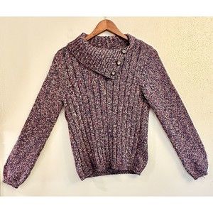Dressbarn Chunky Knit  Sweater‎  Women's Size M Multi-Color Cozy Cowl Neck